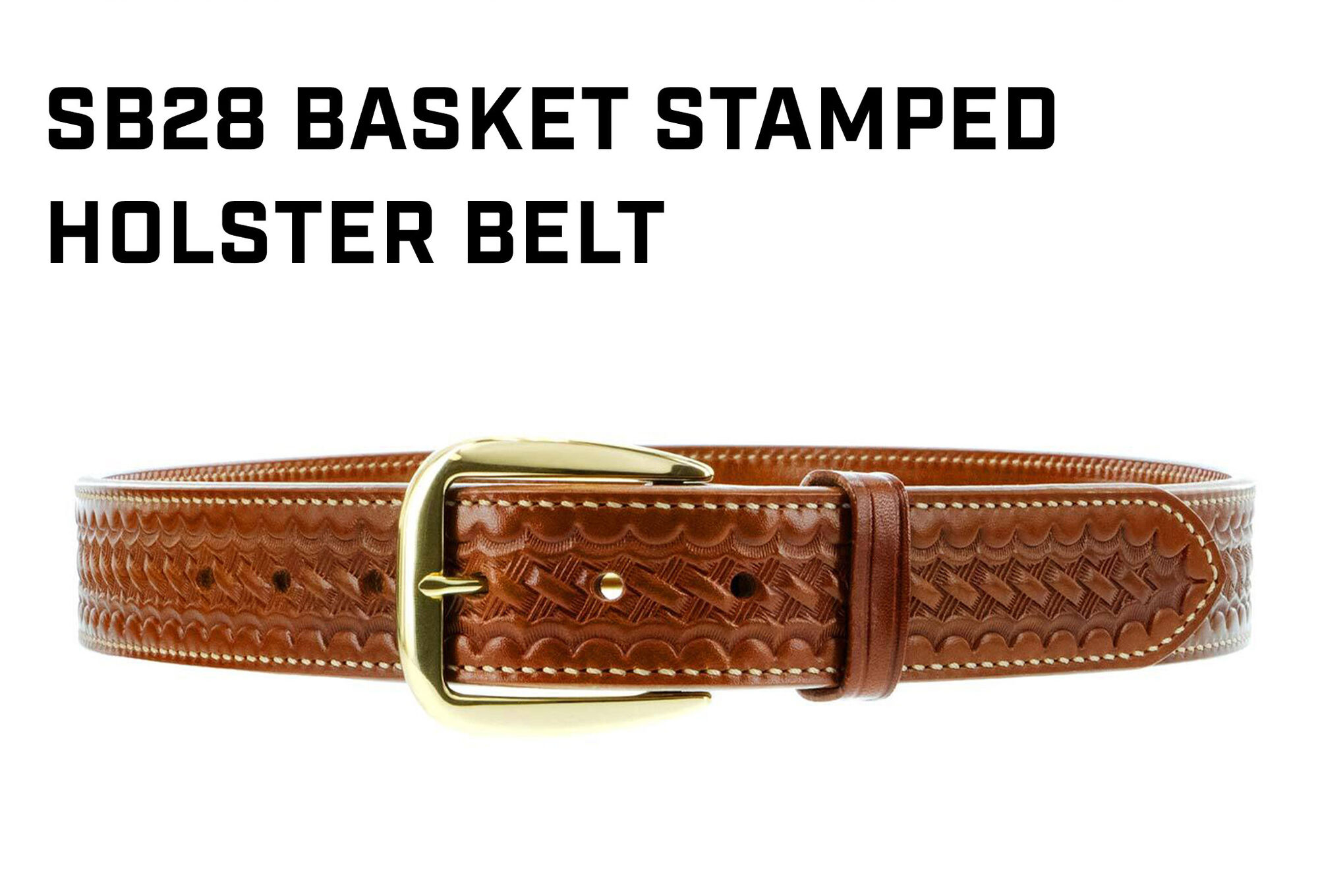 SB28 Basket Stamped Holster Belt